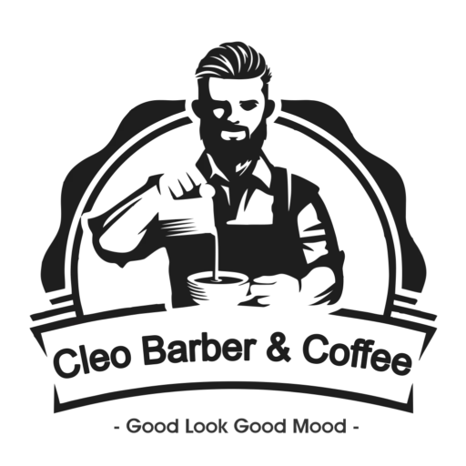 logo cleo barber coffee